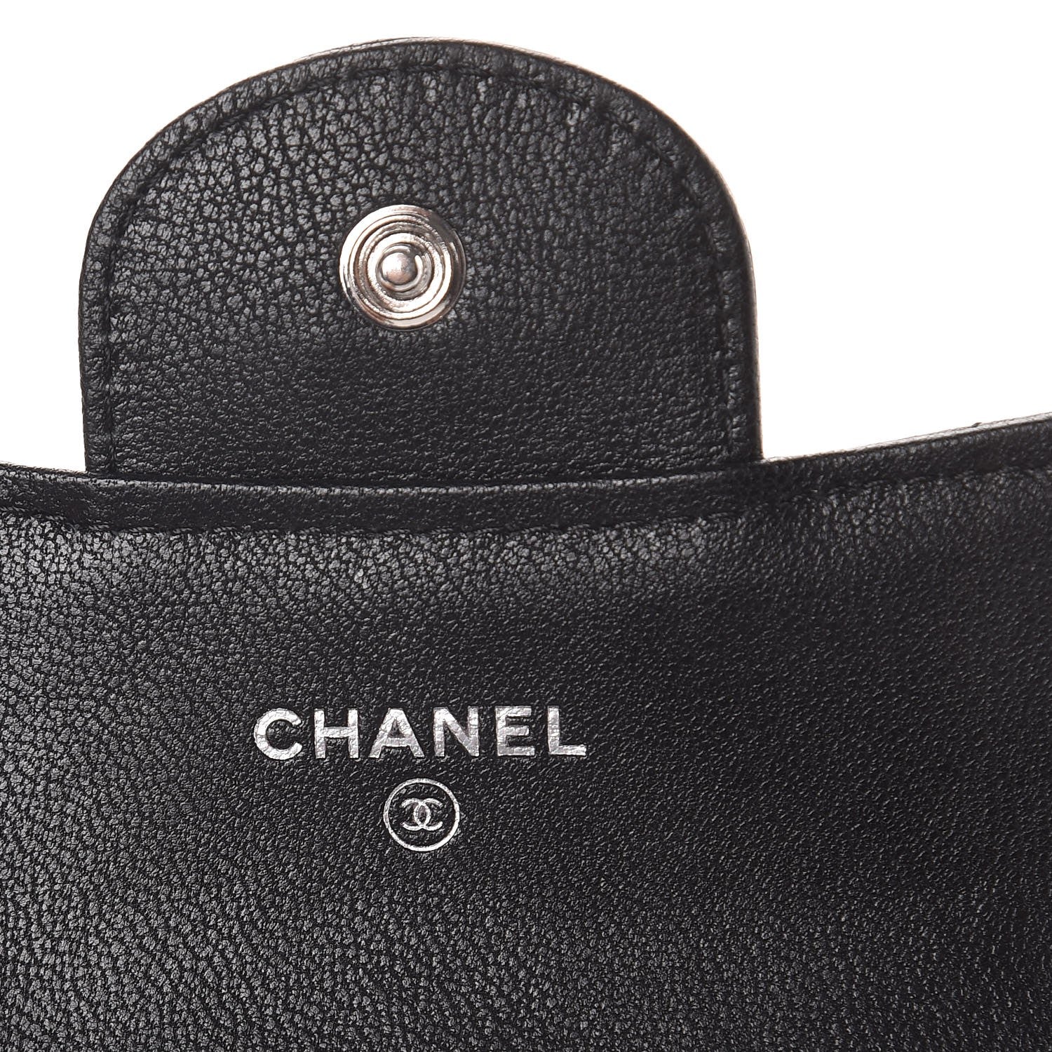 Chanel Sheepskin Chevron Quilted Reissue Card Holder Wallet So Black 6 of 9
