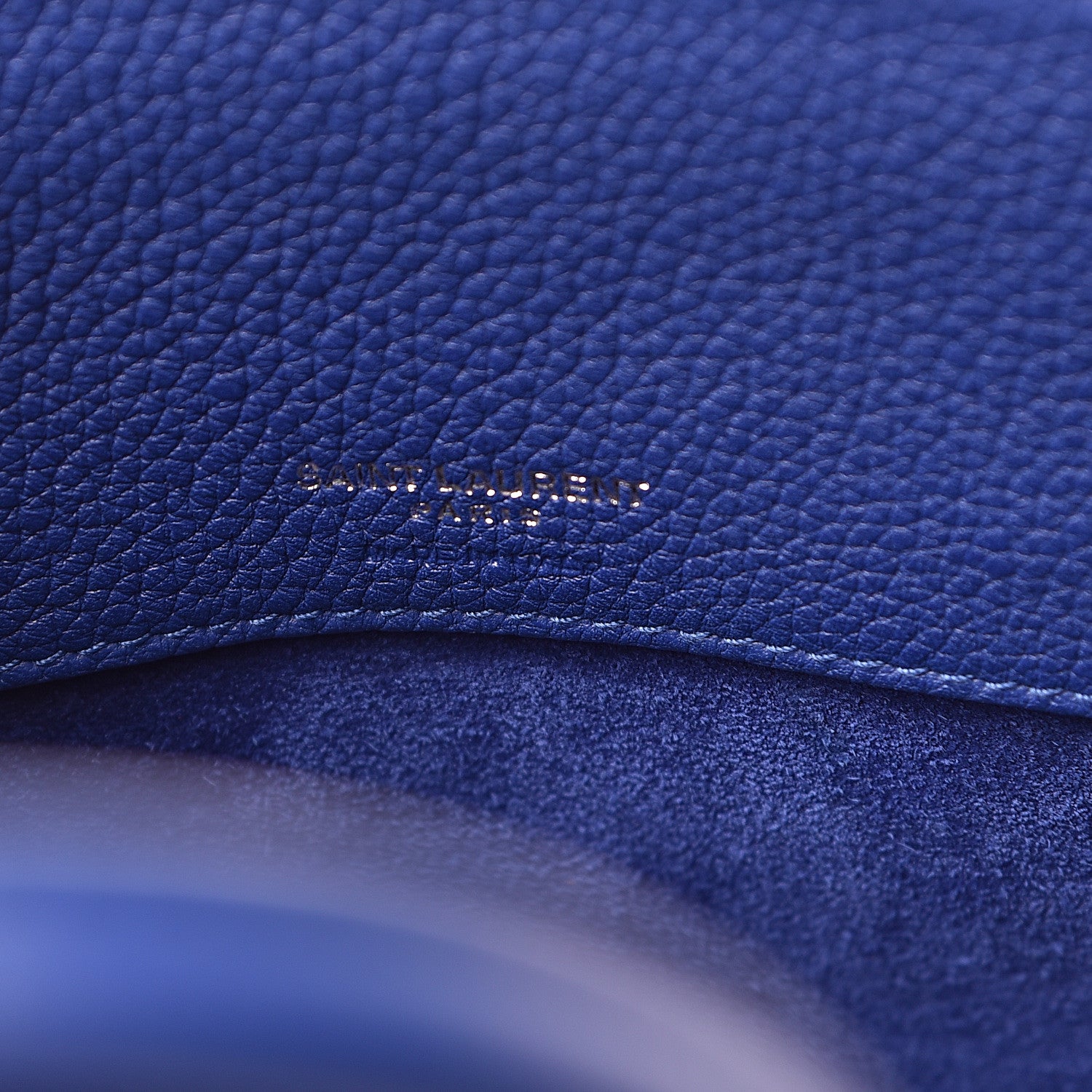 Saint Laurent Grained Calfskin Nano Supple Sac De Jour Flash Blue 9 of 10