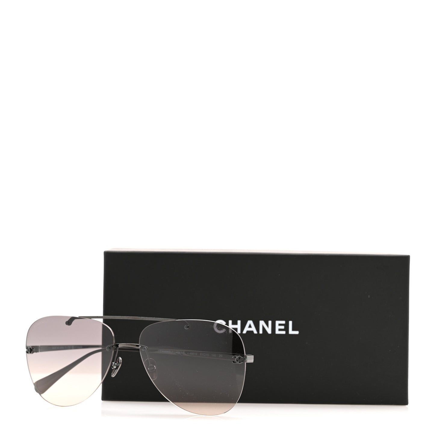 Titanium CC Pilot Aviator Sunglasses 4285-T Dark Grey