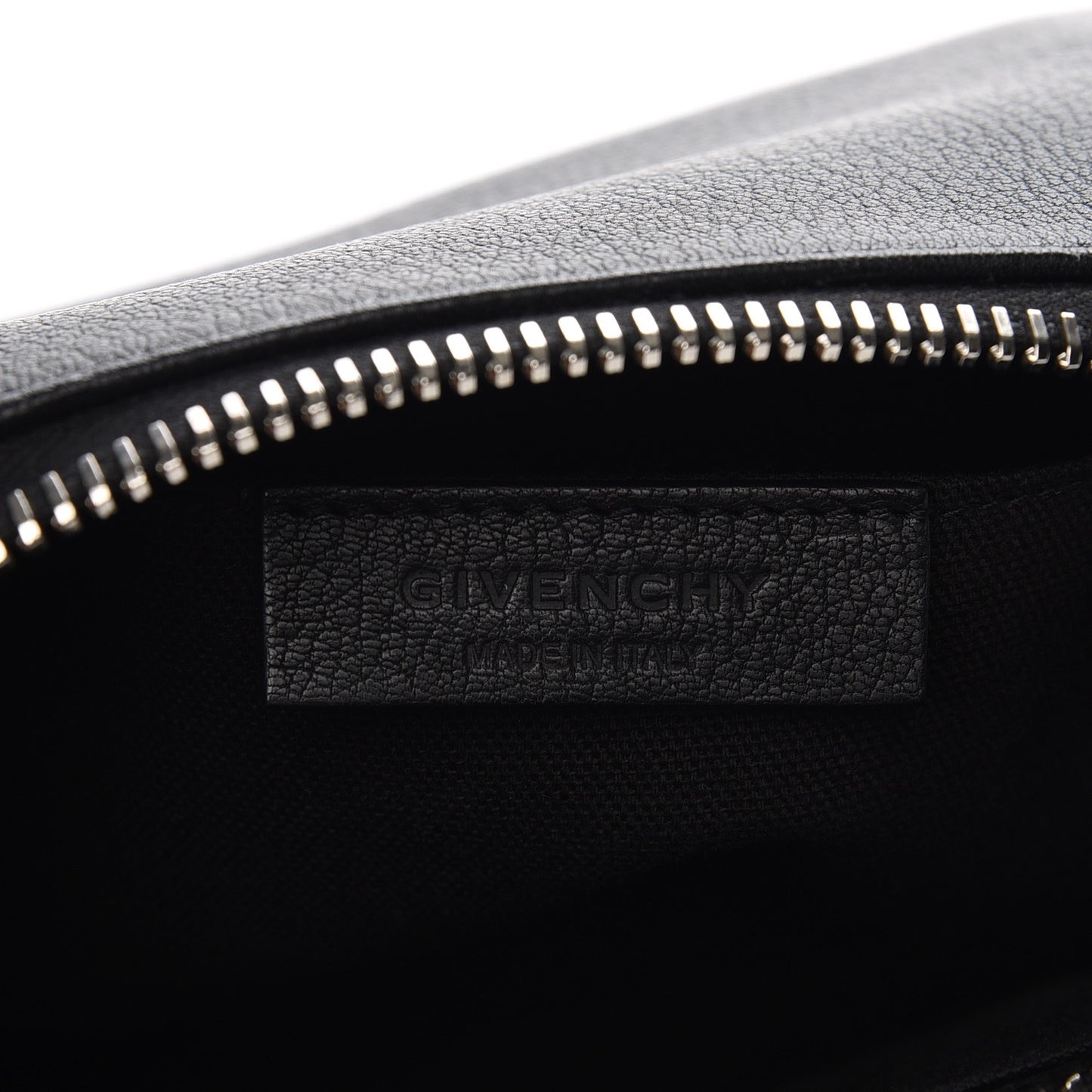 Sugar Goatskin Small Antigona Beauty Wristlet Black