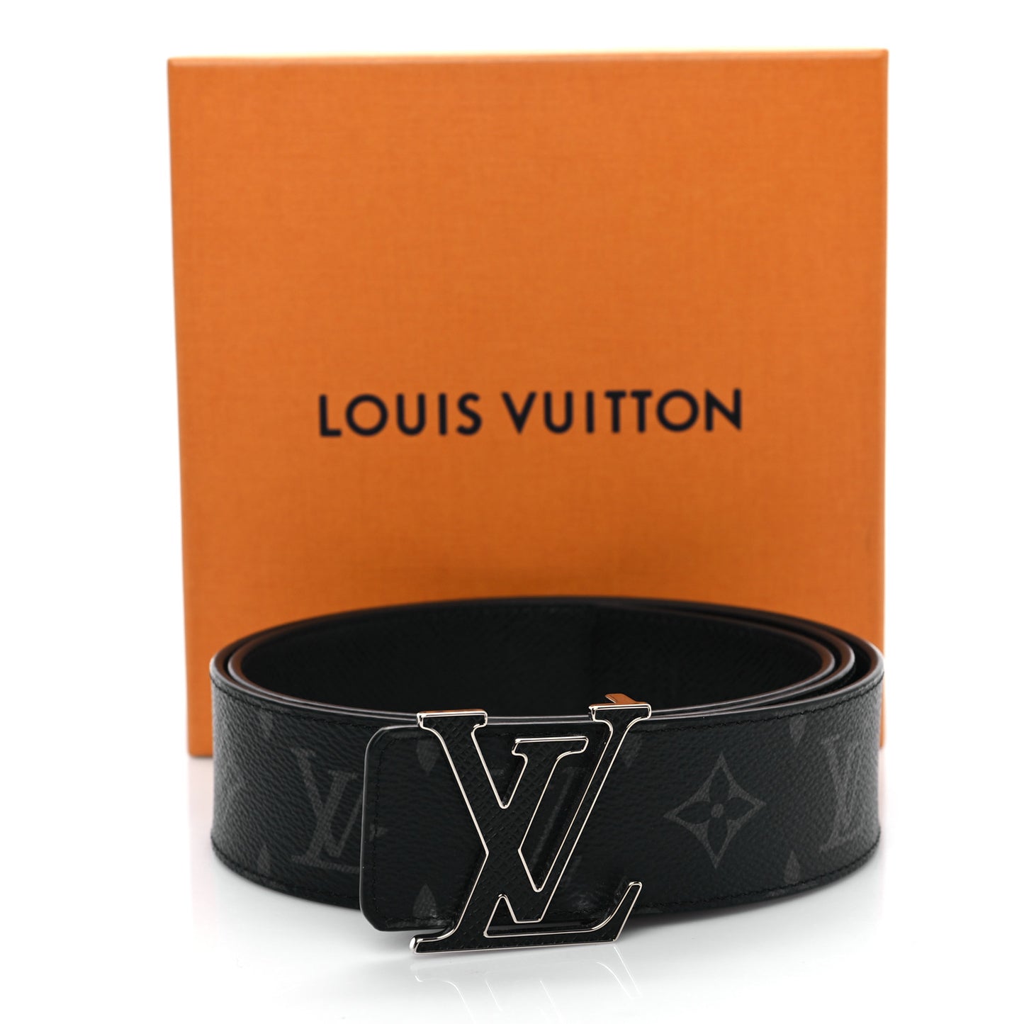 Monogram Eclipse Taigarama 40mm LV Initiales Reversible Belt 90 36 Black