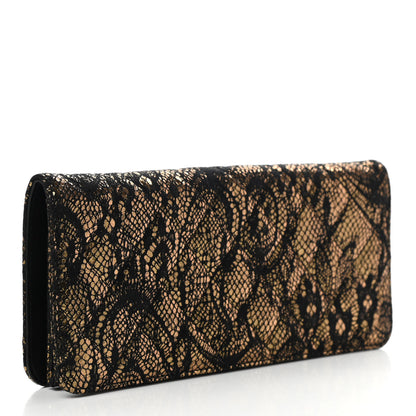 Chanel Metallic Tweed Quilted Clutch Black Gold 3 of 9