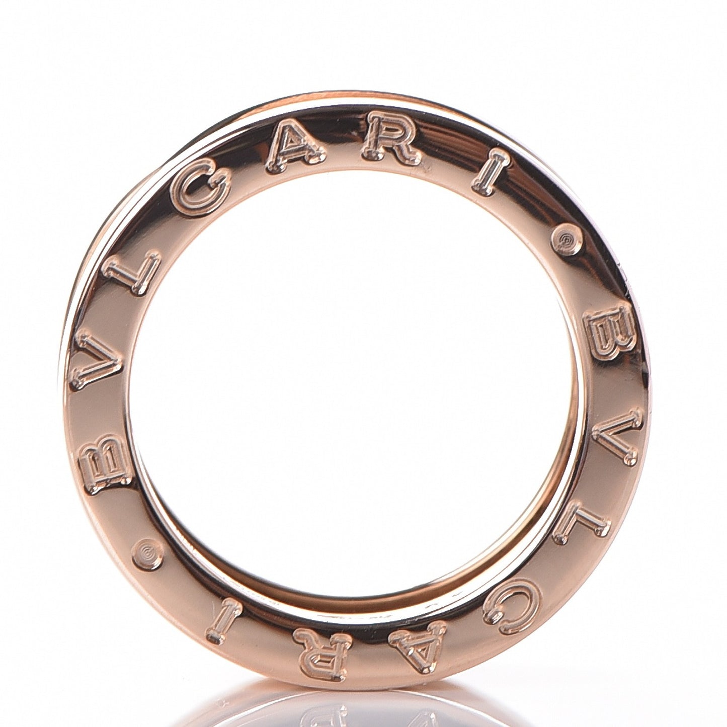 BVLGARI 18K Rose Gold B.Zero1 3 Band Ring 49 4.75