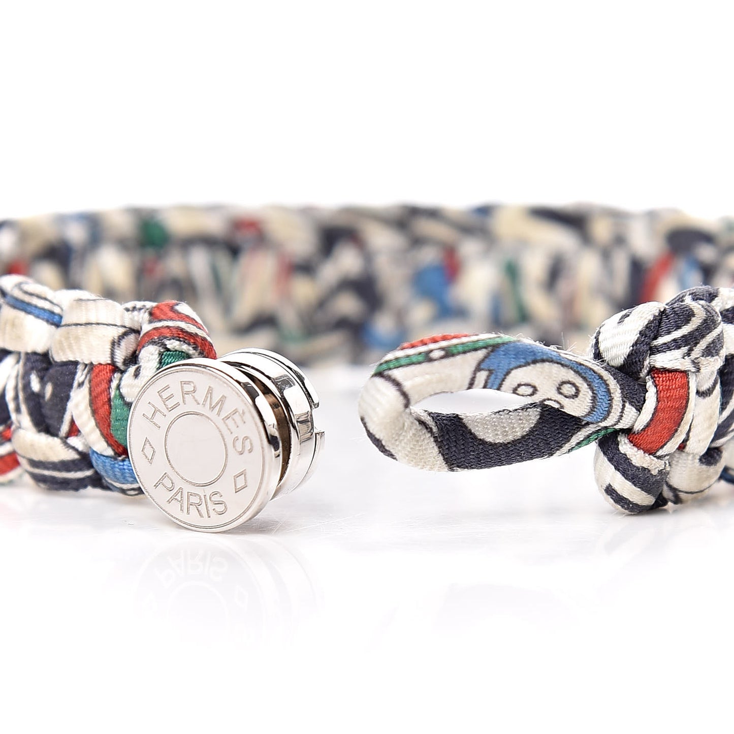 Silk Twill Kid Bracelet White Multicolor