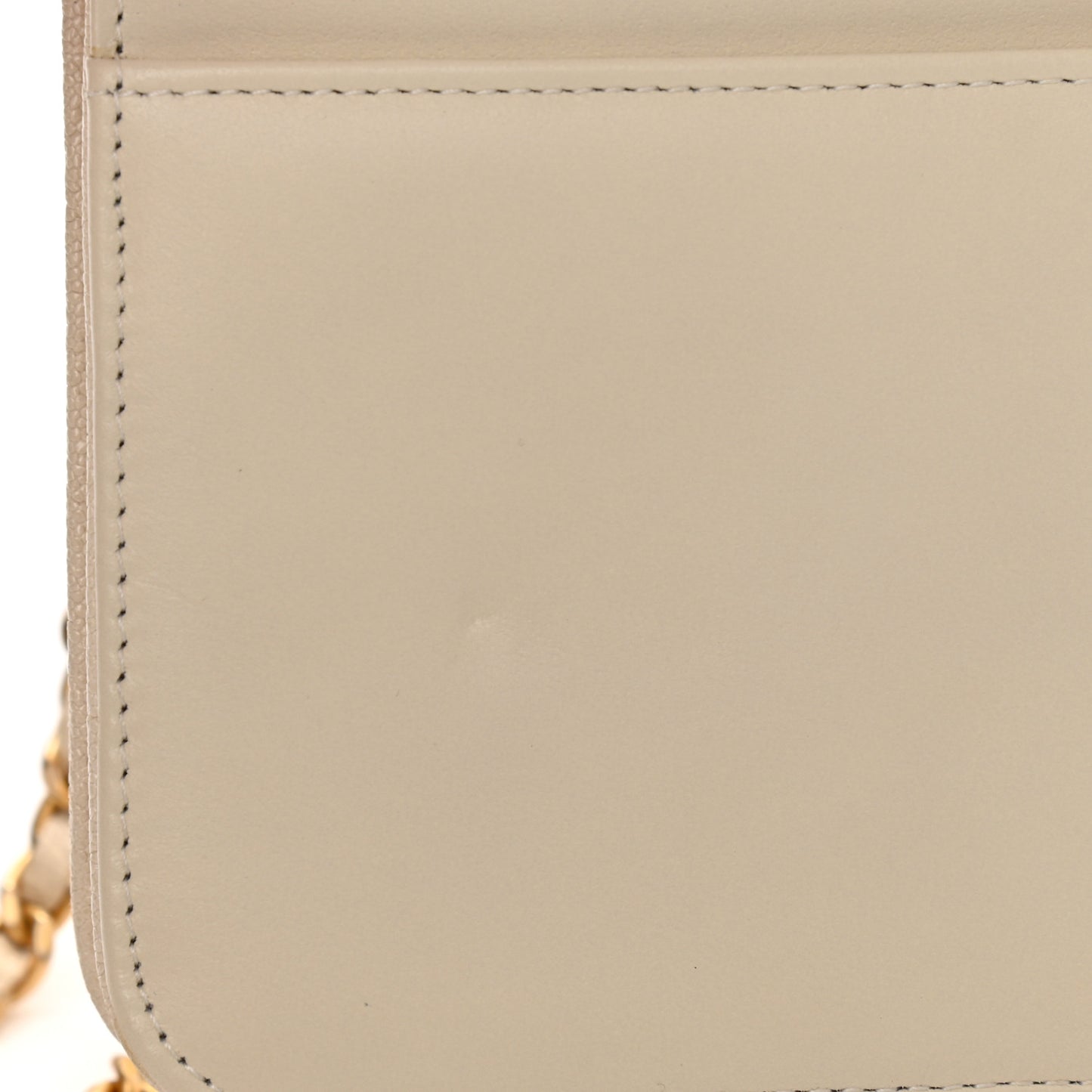 Caviar Quilted Boy Wallet On Chain WOC White