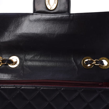 Chanel Lambskin Quilted Jumbo Single Flap Black 10 of 12