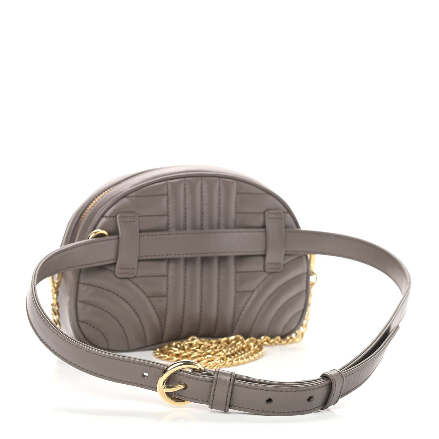 Soft Calfskin Impunture Diagramme Belt Bag Bambu 1