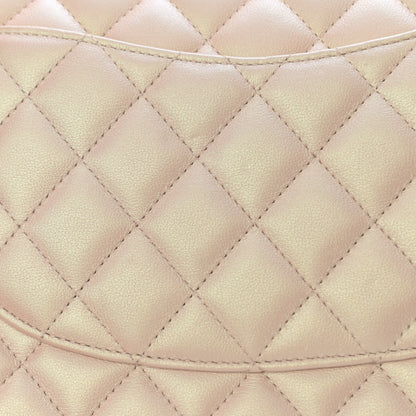 Chanel Iridescent Calfskin Quilted Medium Double Flap Beige 11 of 14