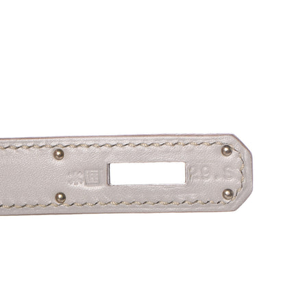 Hermes Tadelakt Kelly Sellier Guilloche 28 Gris Perle 25 of 36