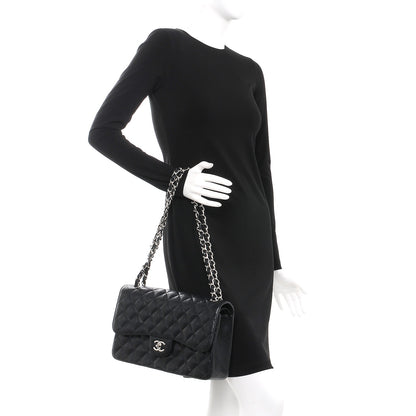Chanel Caviar Quilted Jumbo Double Flap Black 2 of 9