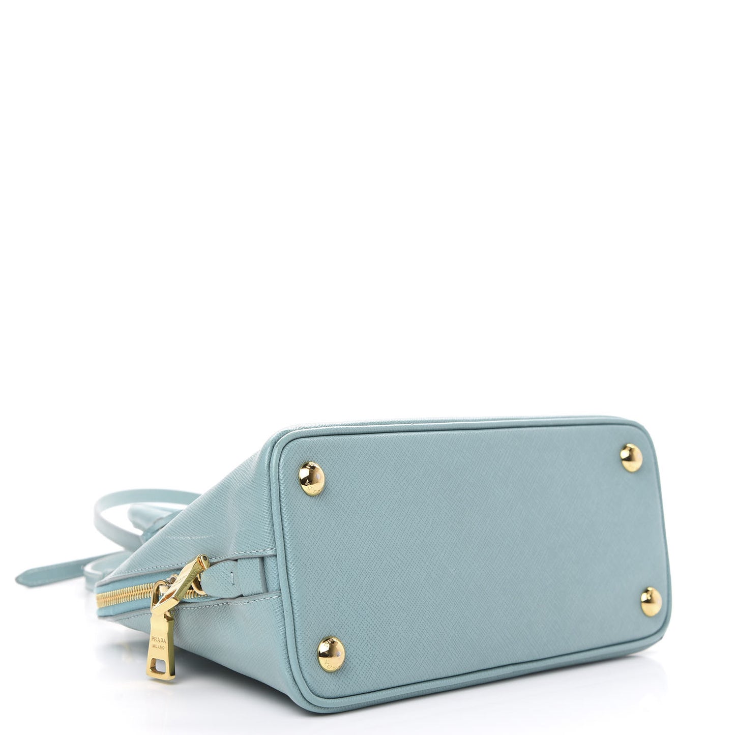 Saffiano Mini Galleria Double Zip Tote Turchese