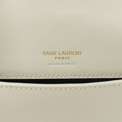Saint Laurent Smooth Calfskin Monogram Phone Holder Crossbody Crema Soft 5 of 8