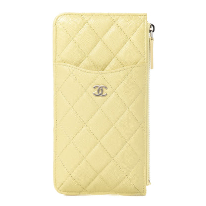 Chanel Iridescent Caviar Quilted Classic iPhone Pouch Yellow 1 of 8