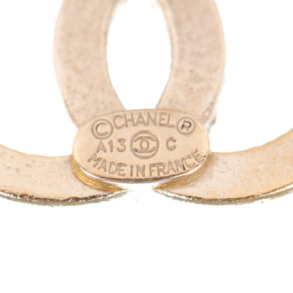 Chanel Crystal CC Earrings Gold 4 of 5
