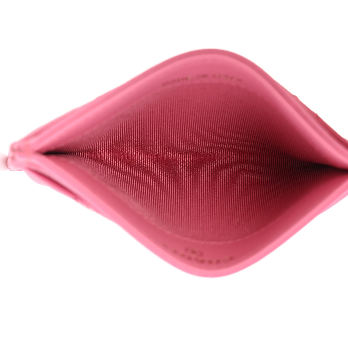 Caviar Quilted Card Holder Pink