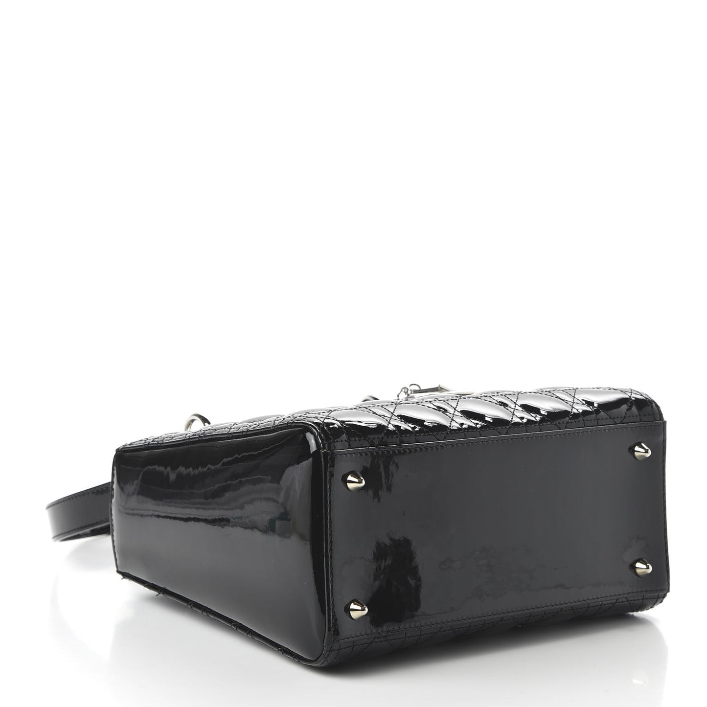 Patent Cannage Medium Lady Dior Black