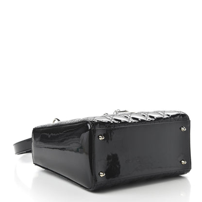 Christian Dior Patent Cannage Medium Lady Dior Black 5 of 10