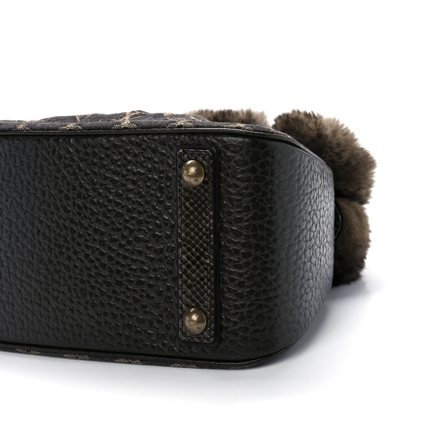 Monogram Denim Chinchilla Lizard Trapeze PM