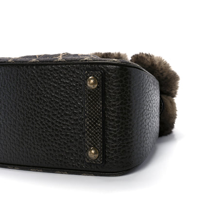 Louis Vuitton Monogram Denim Chinchilla Lizard Trapeze PM 8 of 8