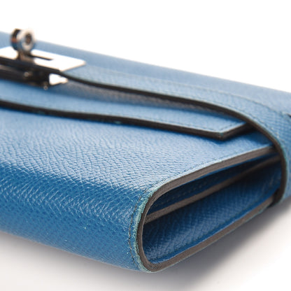 Hermes Epsom Kelly Longue Wallet Bleu Izmir 10 of 17