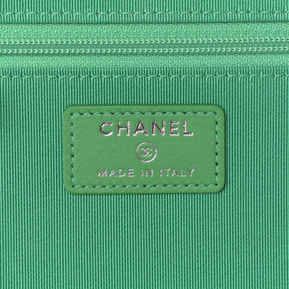 Chanel Tweed Fringe Wallet On Chain WOC Black Green 6 of 11