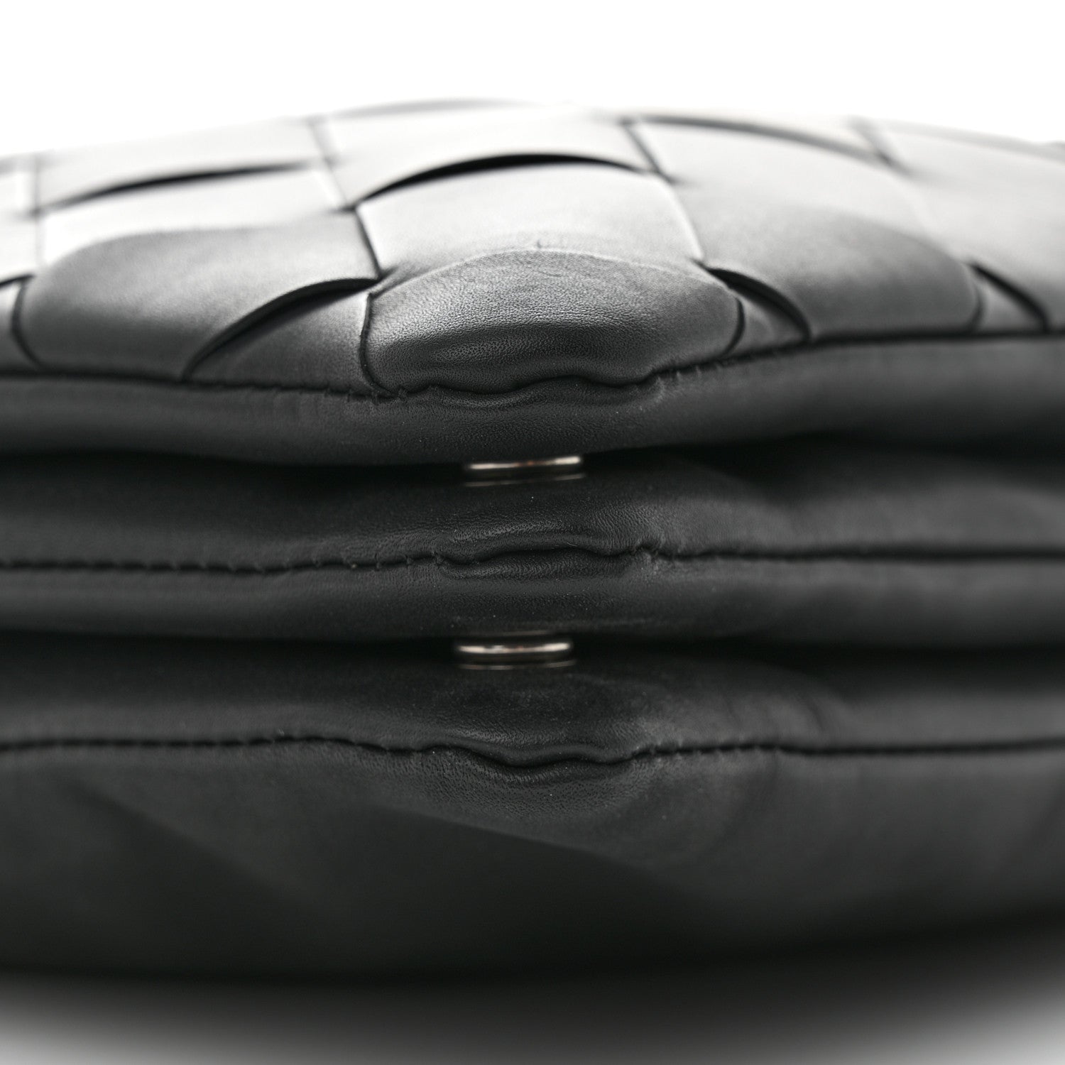 Bottega Veneta Nappa Intrecciato Triple Zip Messenger Bag Black 11 of 15