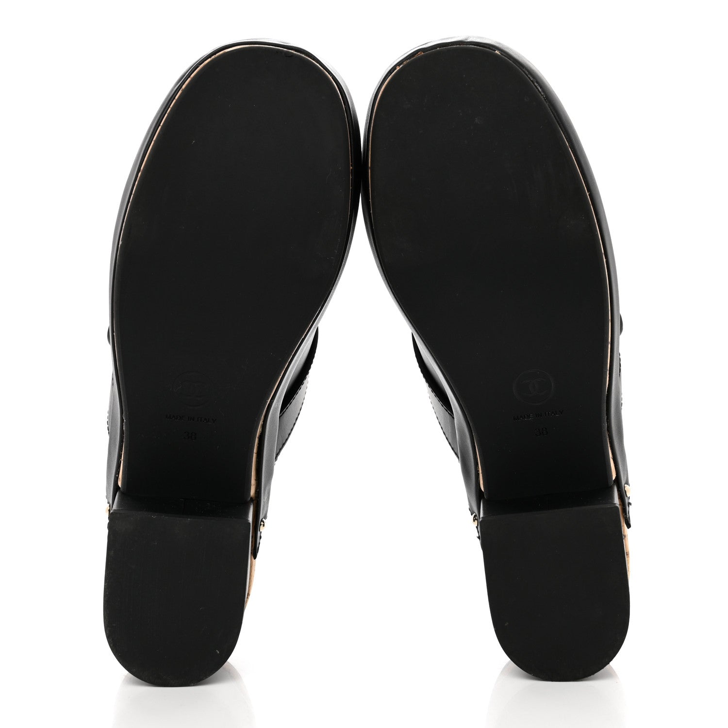 Chanel Calfskin CC Turn Lock Clogs 38 Black 5 of 9