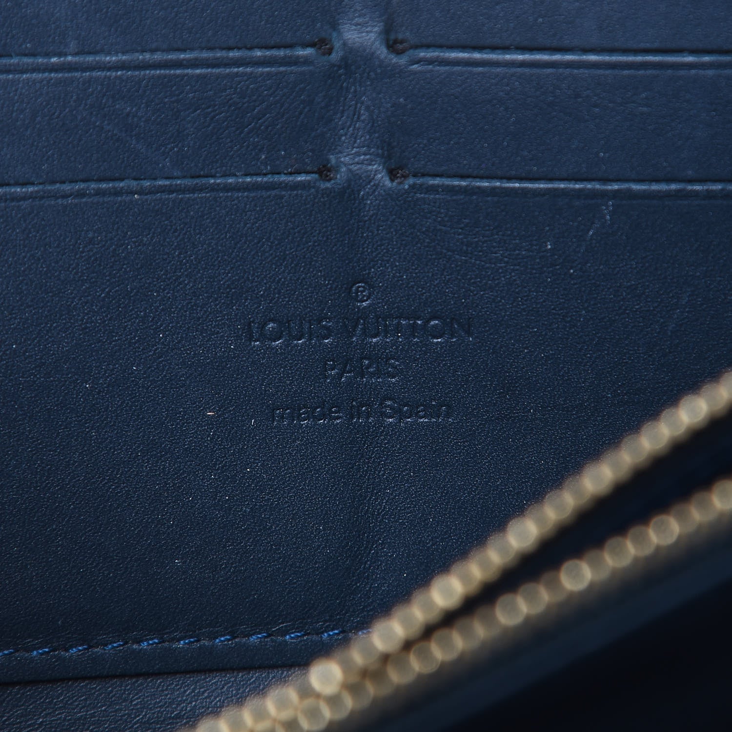 Louis Vuitton Vernis Zippy Wallet Blue Nuit 7 of 13