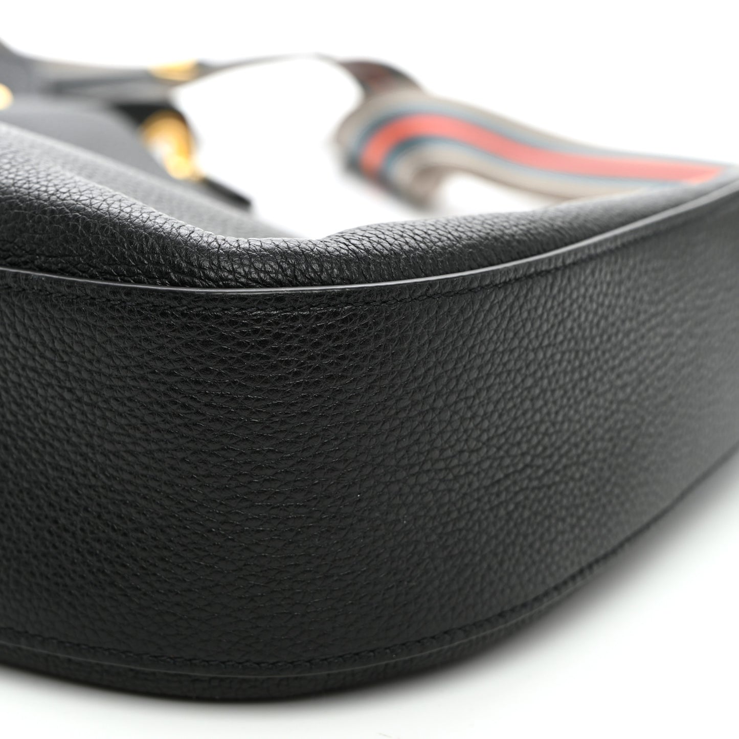 Vitello Phenix Small Zippered Messenger Hobo Black