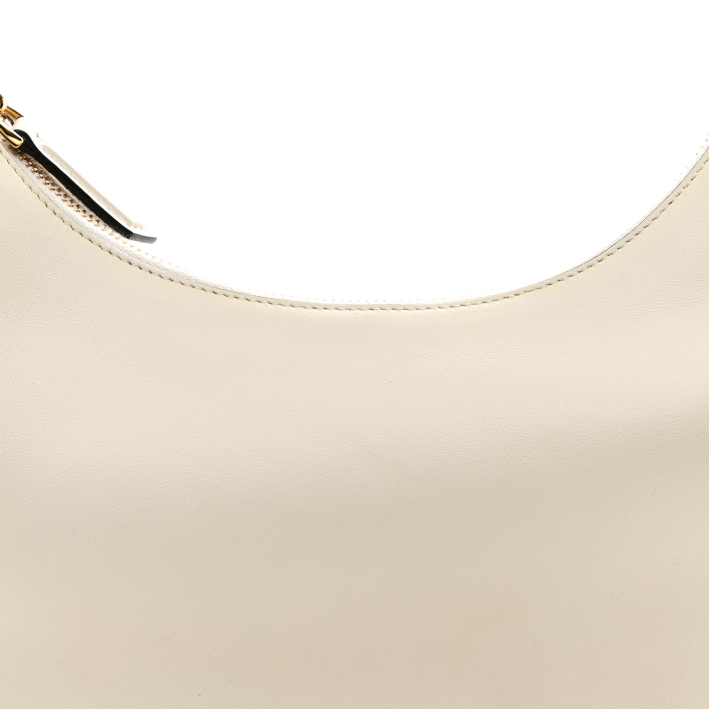 Vitello Grace Matte Small Fendigraphy Hobo Bag White Ice