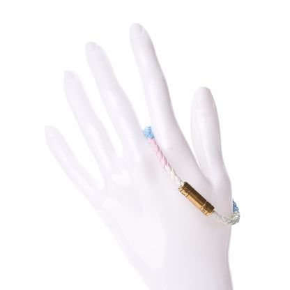 Louis Vuitton Keep It Braided Bracelet 19 Green Pink Blue White 2 of 5