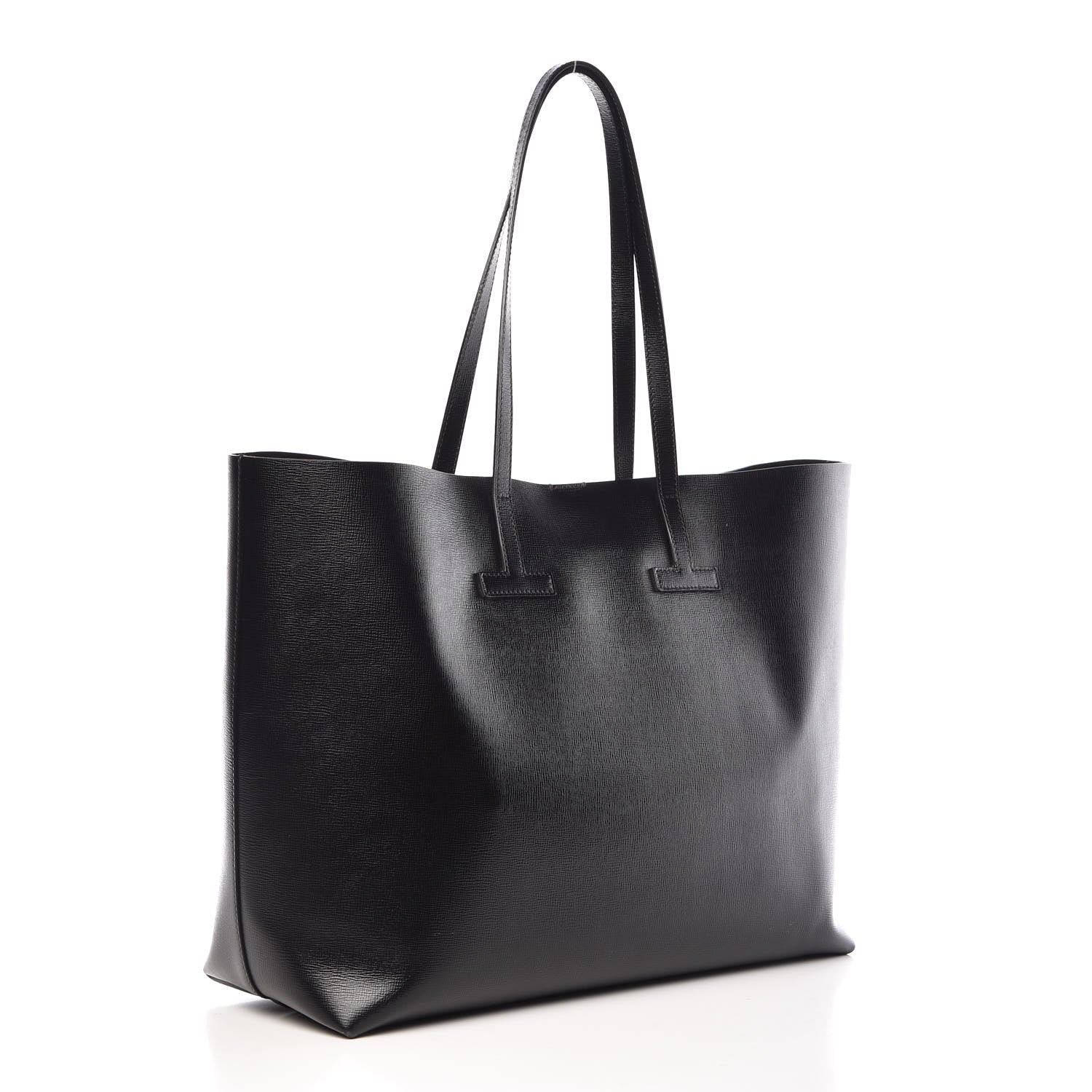 Tom Ford Grained Calfskin Large T Tote Black 3 of 8