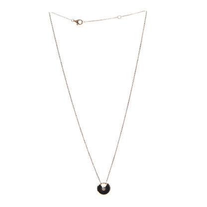 Cartier 18K Pink Gold Diamond Black Onyx XS Amulette de Cartier Pendant Necklace 3 of 5