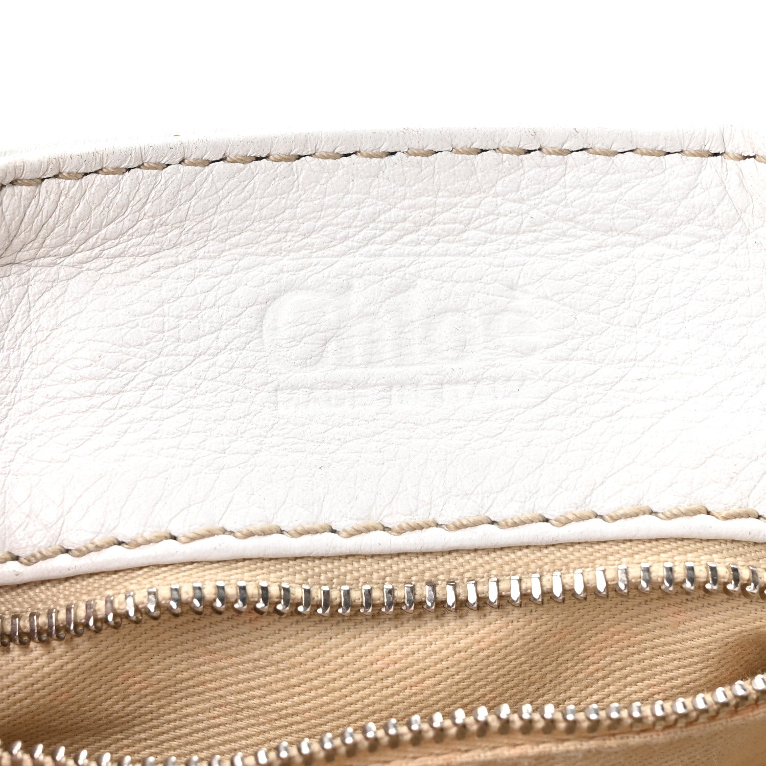 Chloe Calfskin Medium Paddington Satchel White 6 of 10