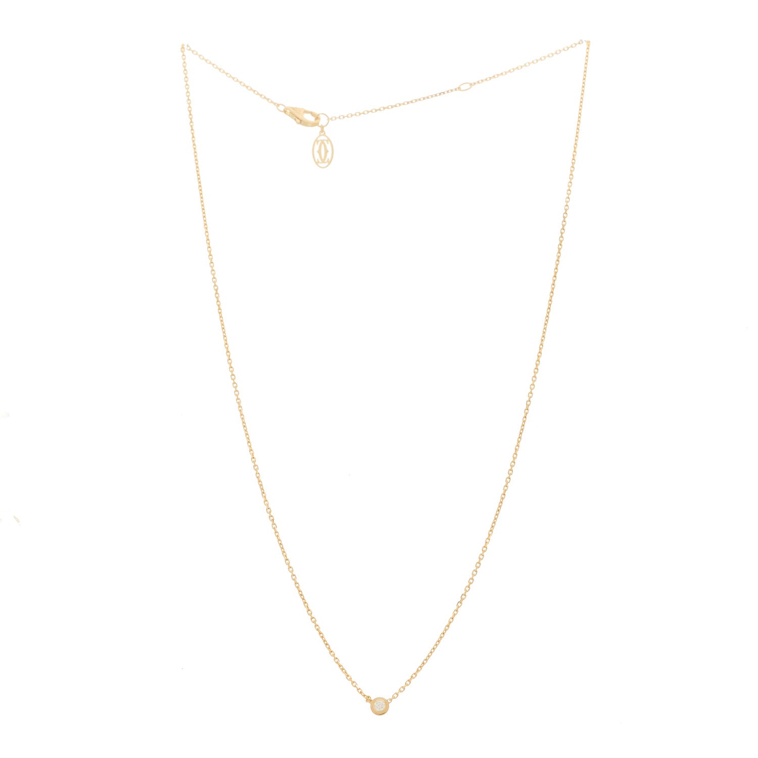 Cartier 18K Yellow Gold Diamond XS D'Amour Pendant Necklace 3 of 6