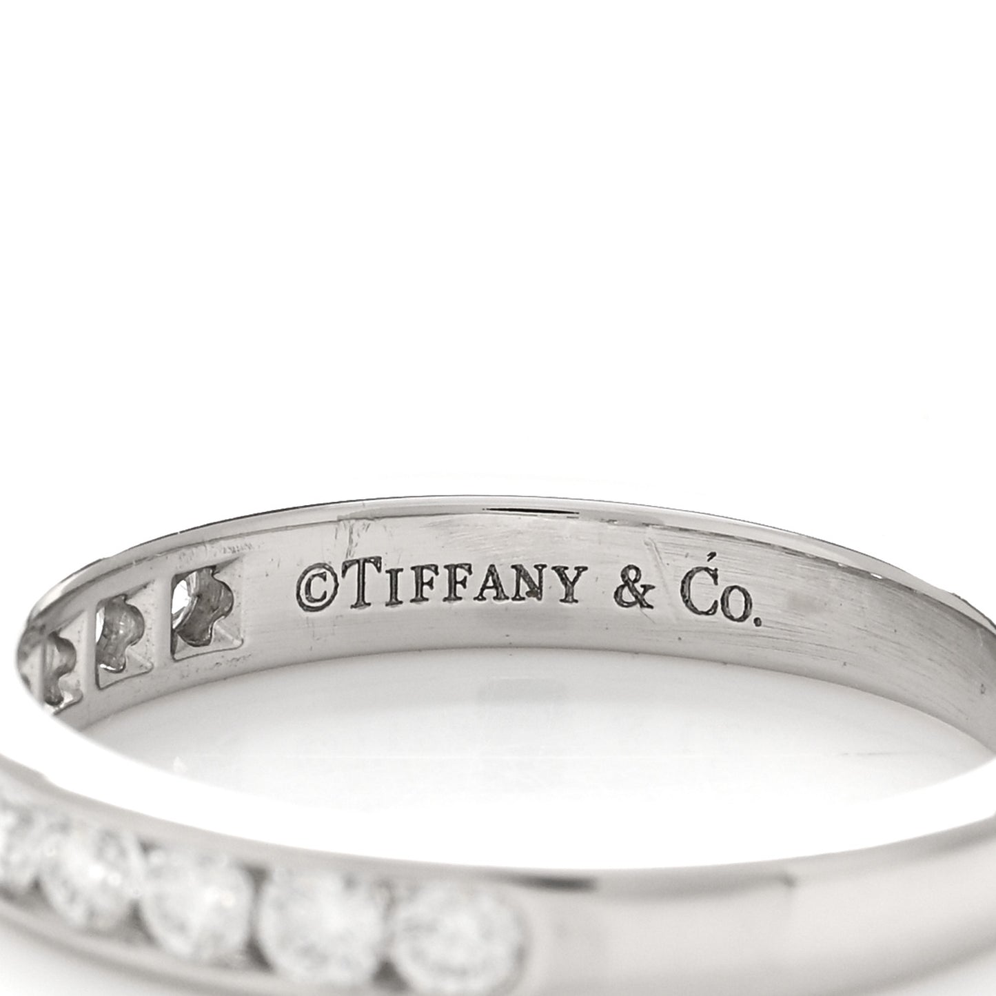 Platinum Diamond 3mm Half Circle Wedding Band Ring 53 6.25