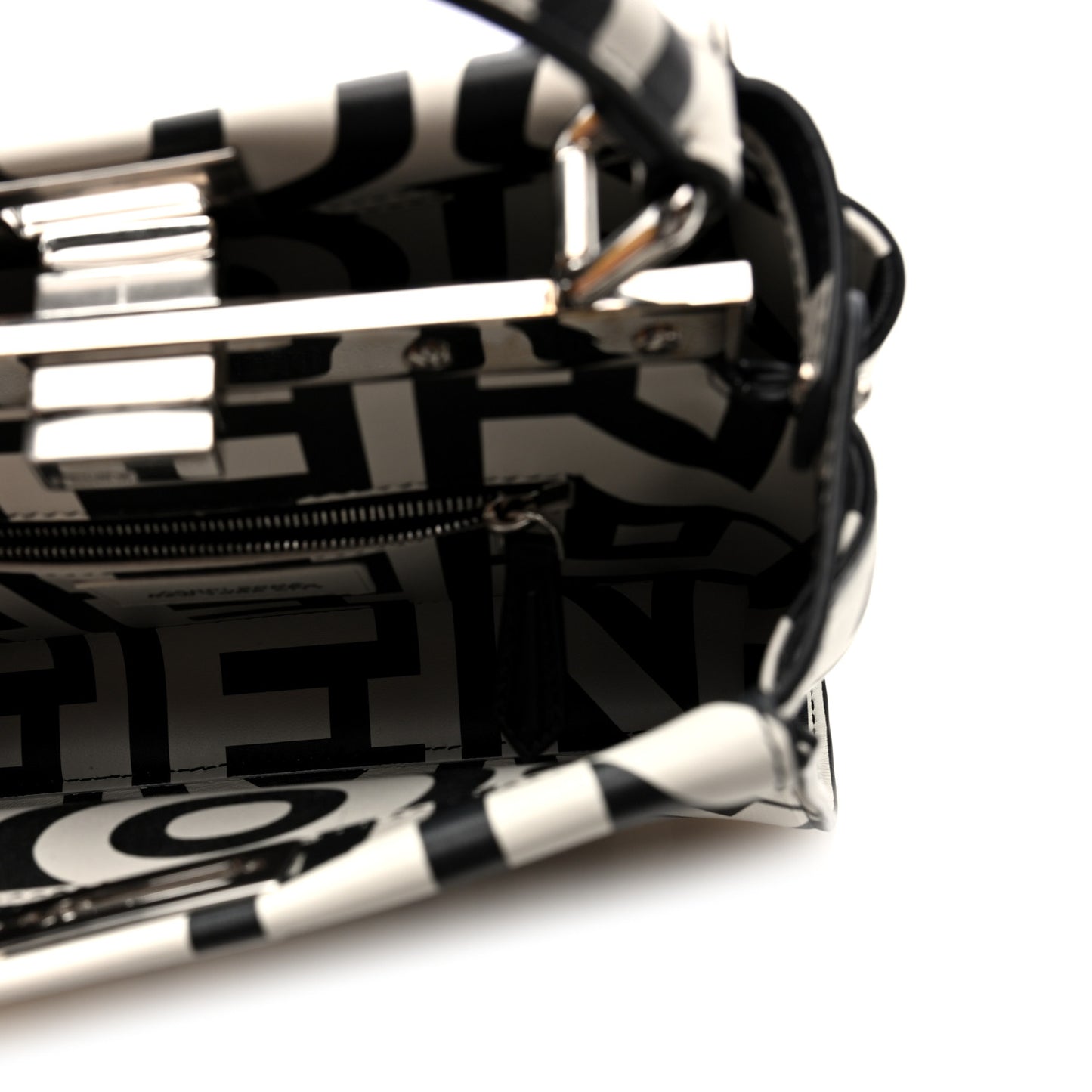 X MARC JACOBS Nappa Mini Peekaboo I SEE U Satchel Black White