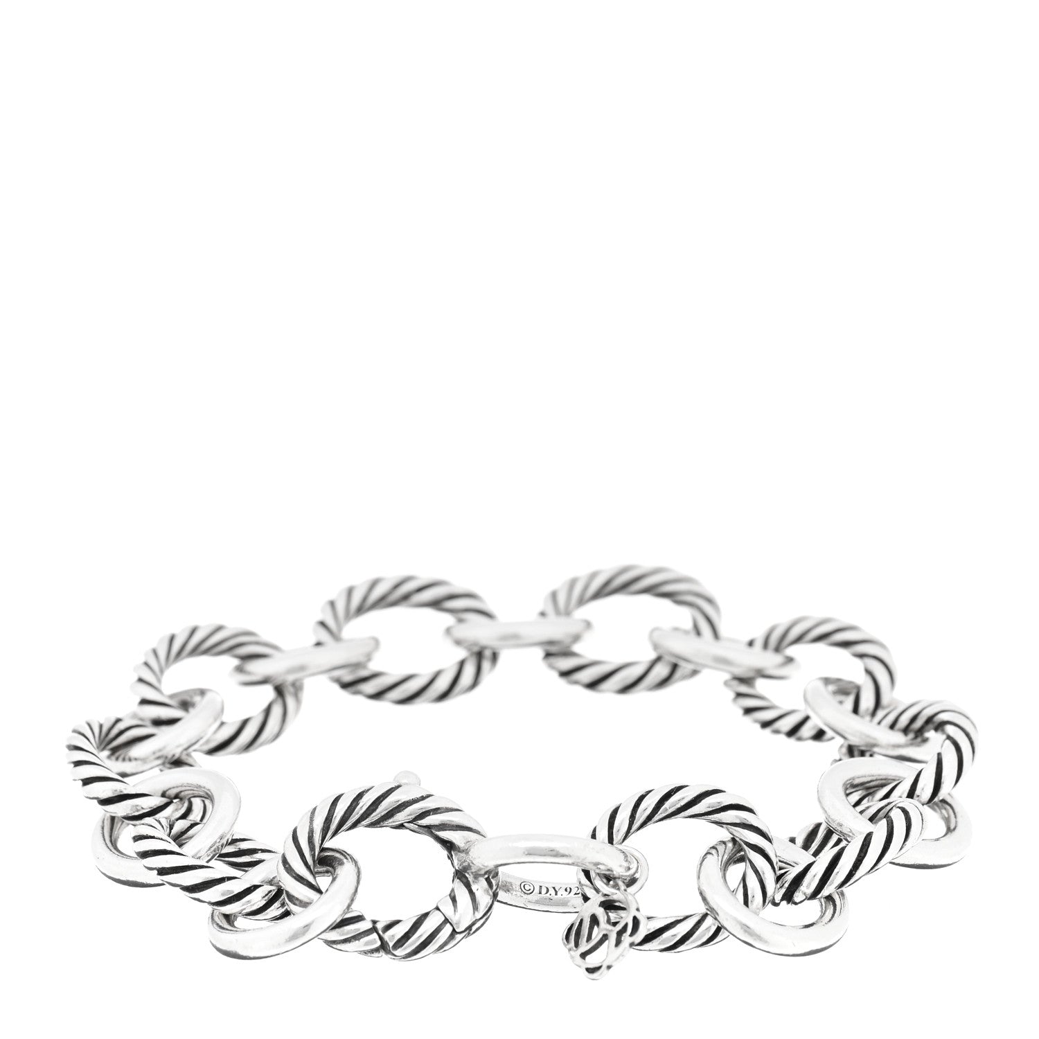 David Yurman Sterling Silver 12mm Large Oval Link Bracelet 2 of 3