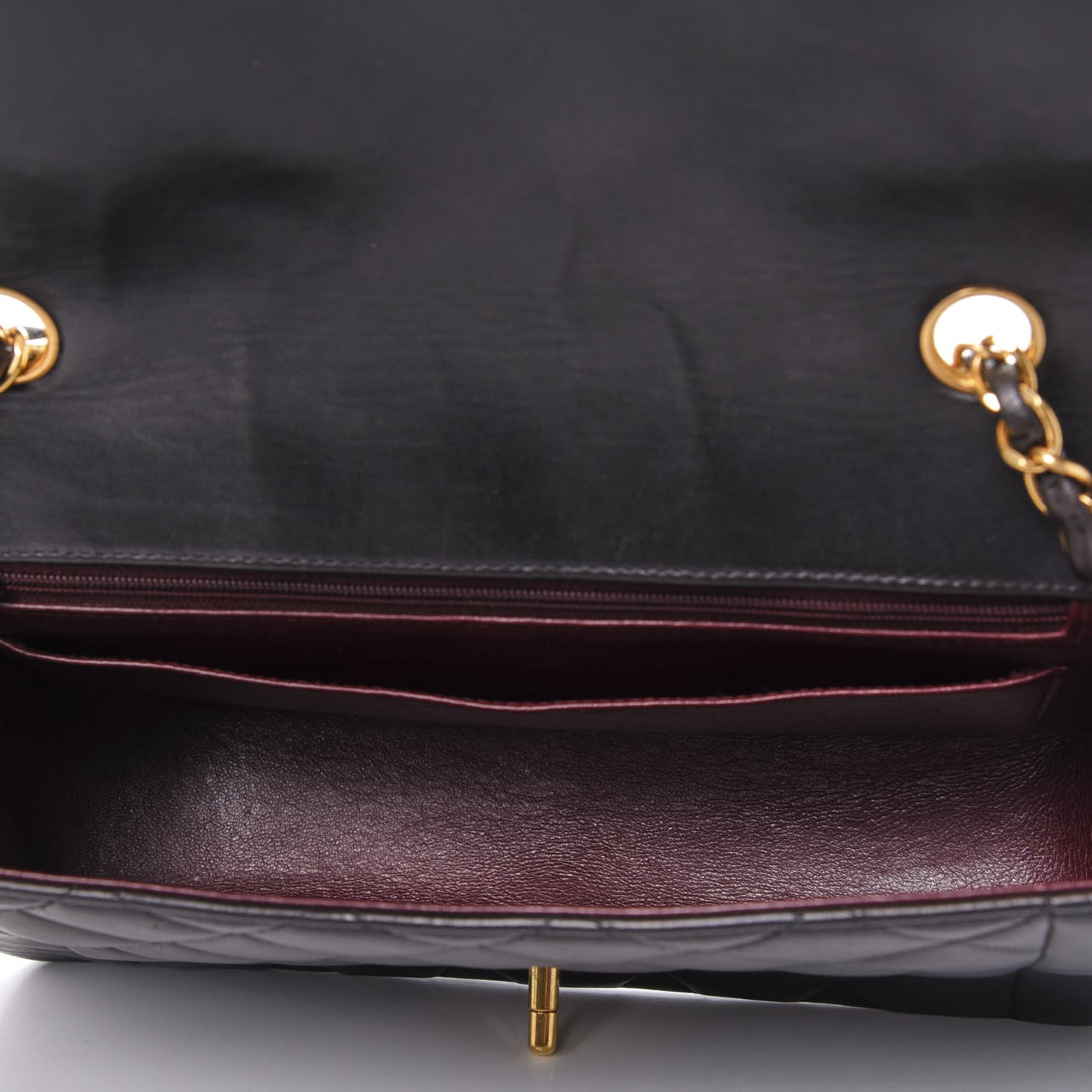 Lambskin Quilted Medium Single Flap Black