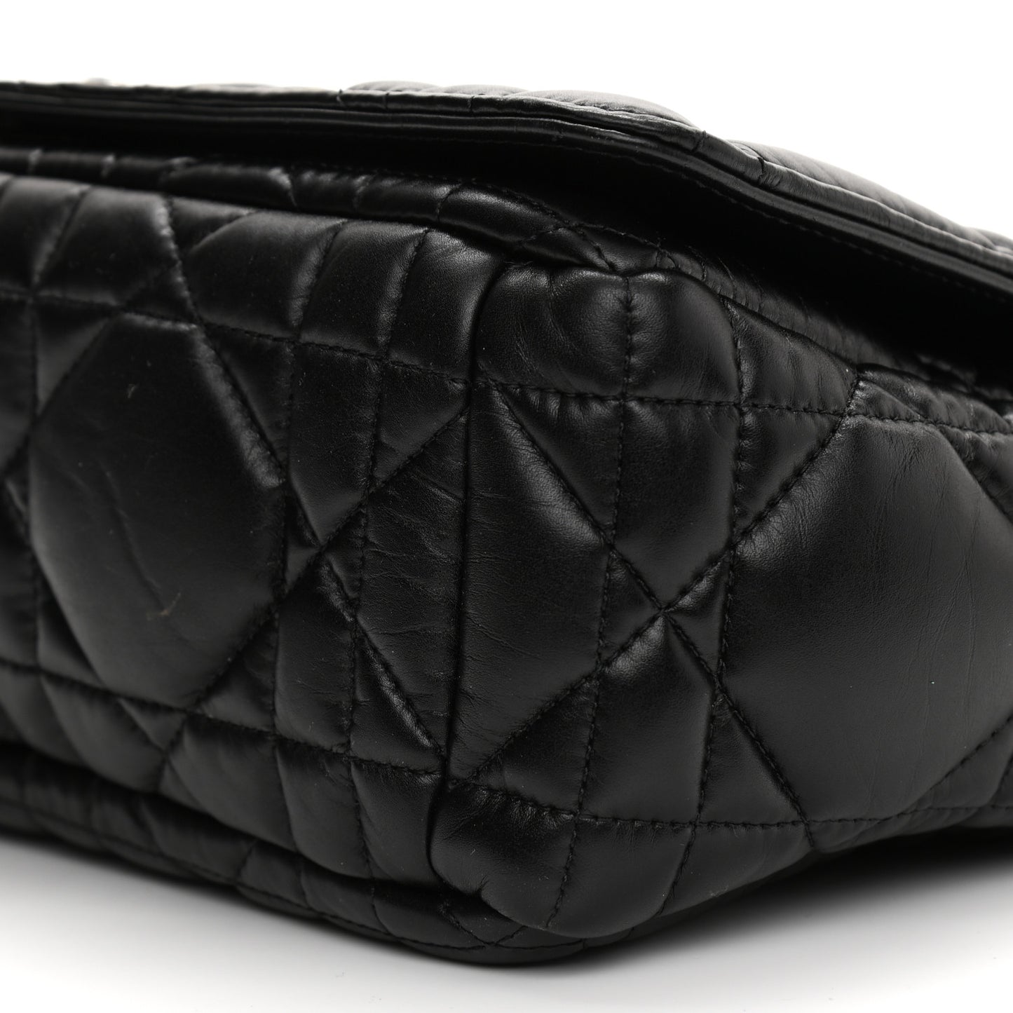 Calfskin Macrocannage Large Caro Bag Black