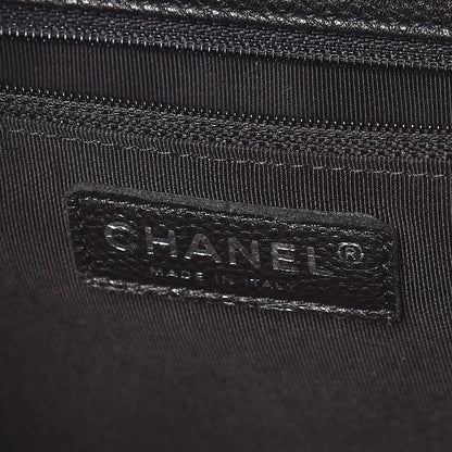Chanel Caviar Chevron Quilted Large Puffy CC Flap Black 8 of 9