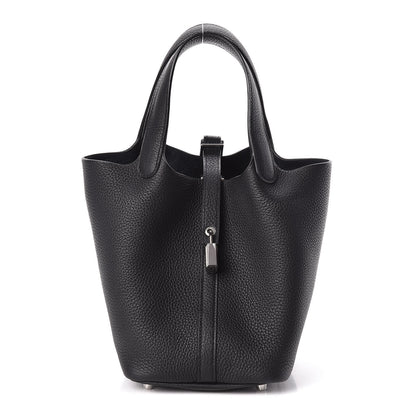 Hermes Taurillon Clemence Picotin Lock 18 PM Black 1 of 10