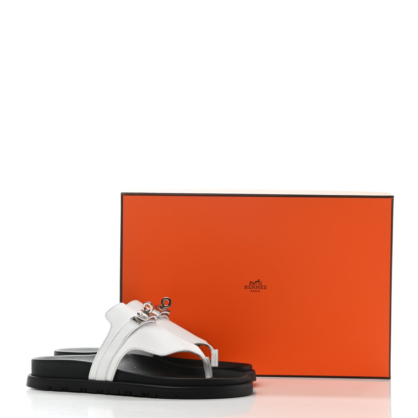 Calfskin Womens Empire Sandals 35 White