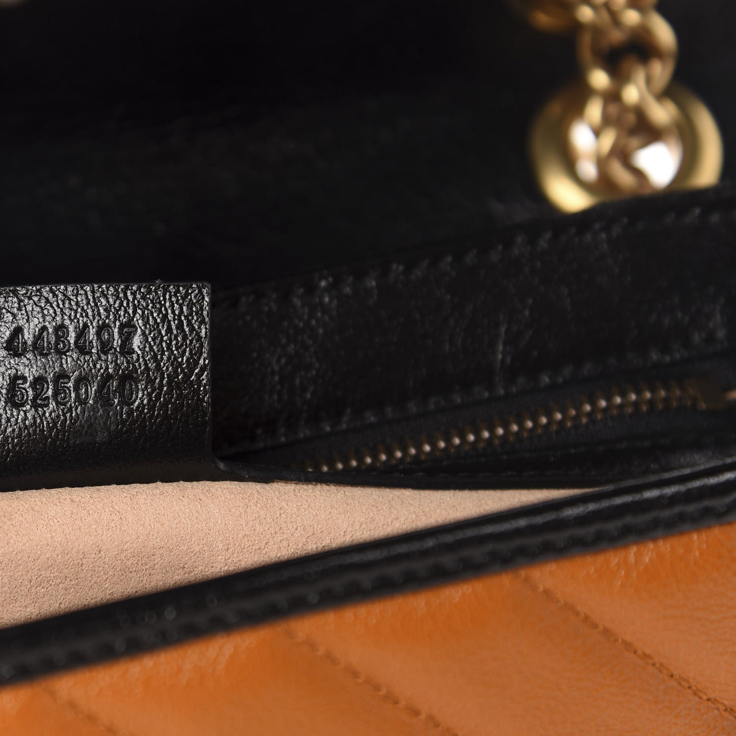 Vintage Effect Calfskin Matelasse Diagonal Small Torchon GG Marmont Shoulder Bag Cognac Black