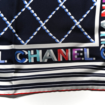 Chanel Silk CC Logo Square Scarf Multicolor 3 of 3