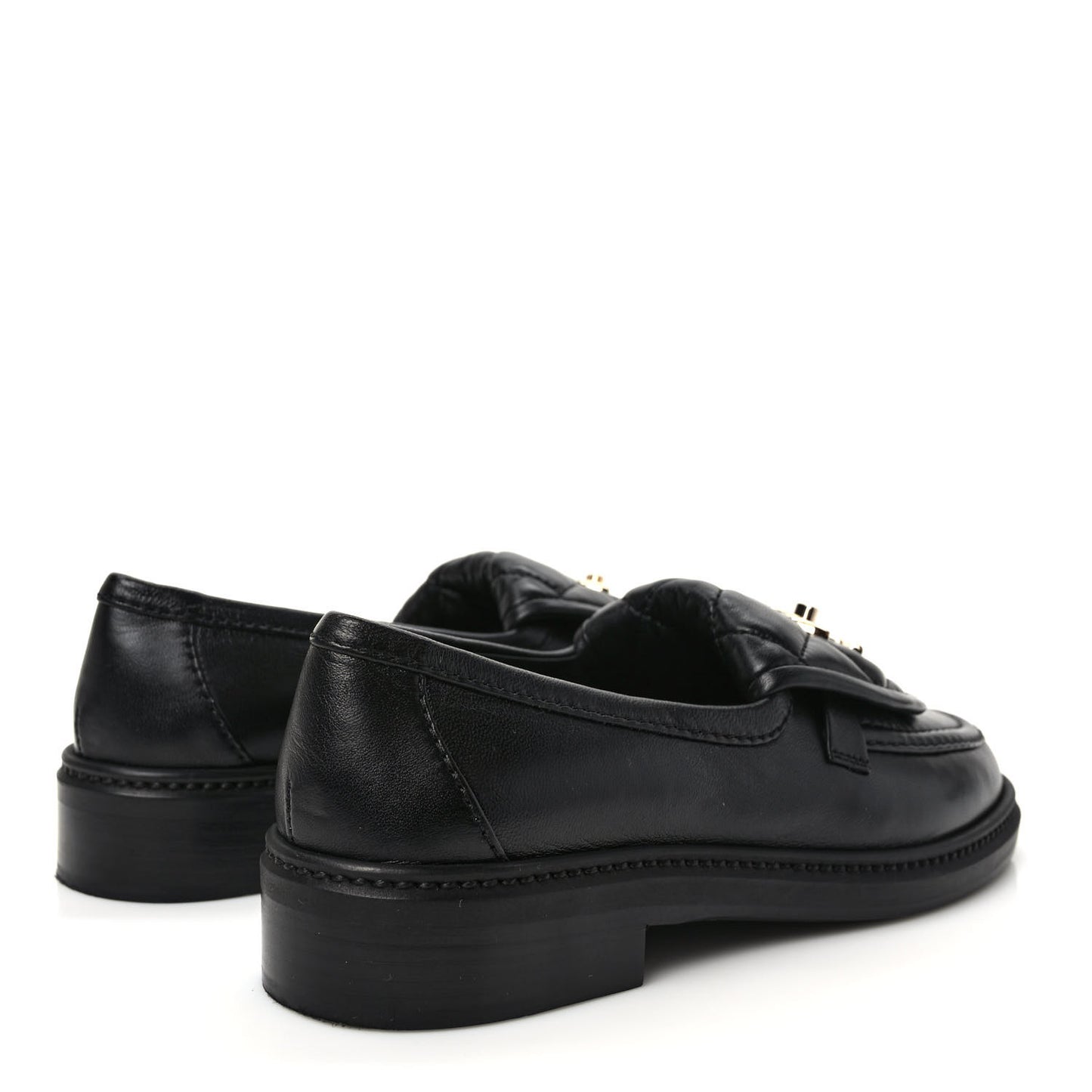 Lambskin Quilted CC Turnlock Loafers 35.5 Black