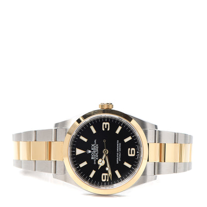 Rolex Stainless Steel 18K Yellow Gold 36mm Oyster Perpetual Explorer Watch Black 124273 2 of 6