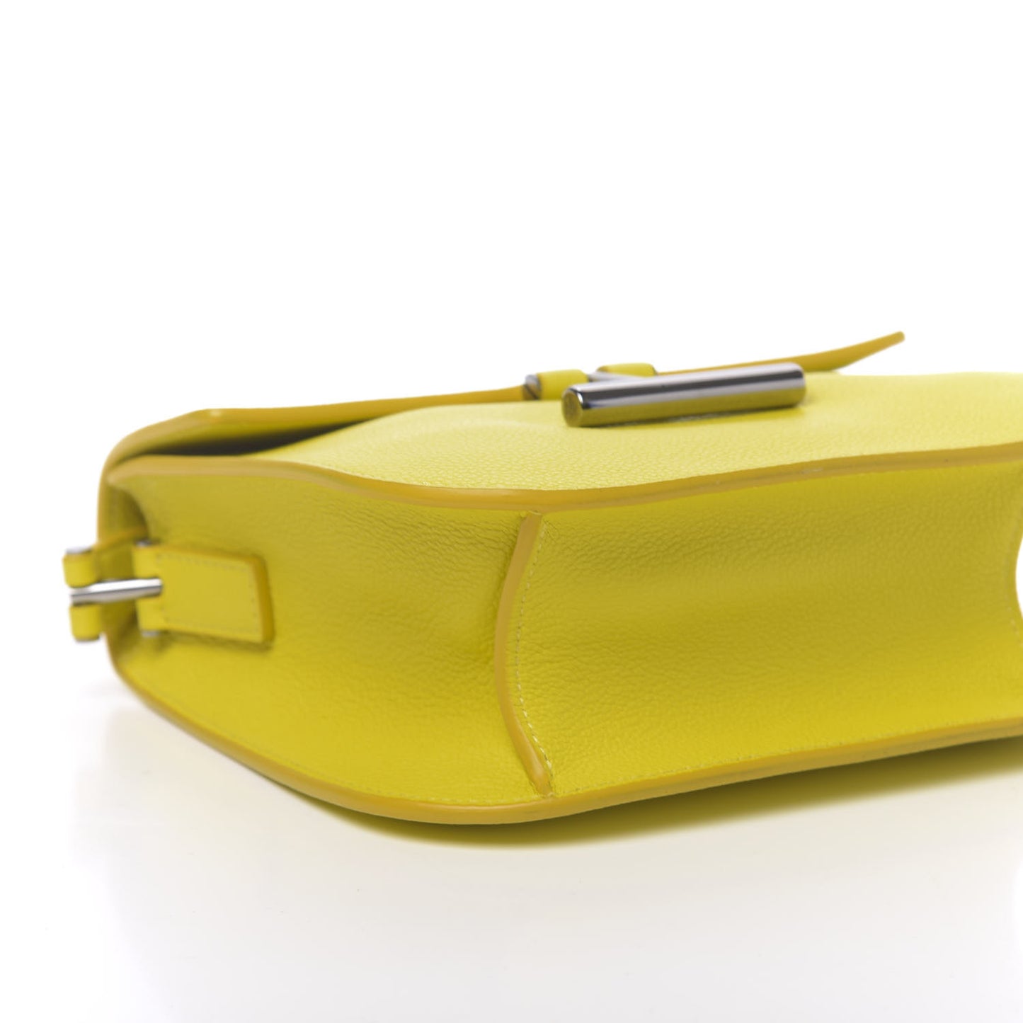 Calfskin Mini T Clasp Tara Crossbody Bag Yellow