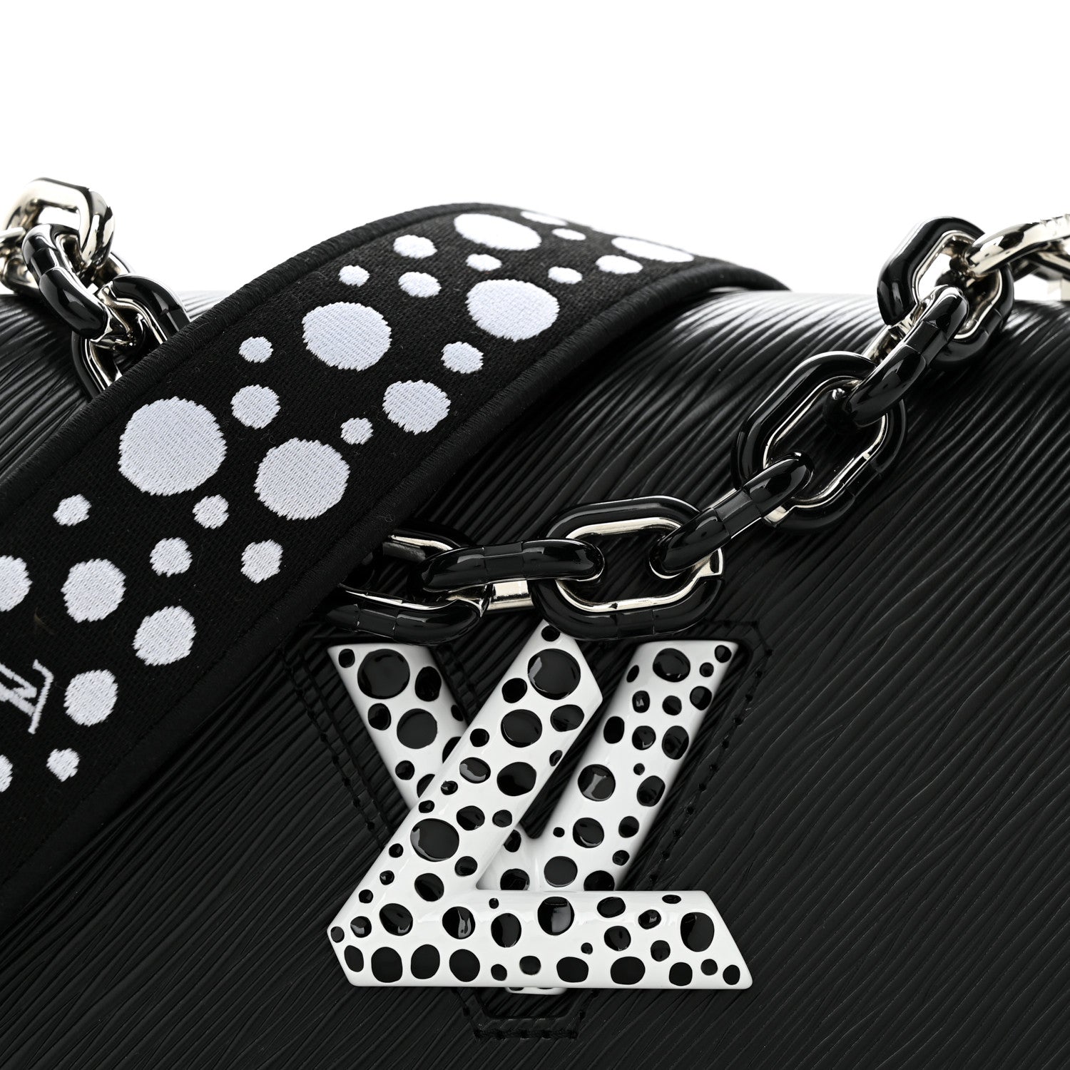 Louis Vuitton LV X YK Epi Infinity Dots Twist Shoulder Bag MM Black 7 of 10