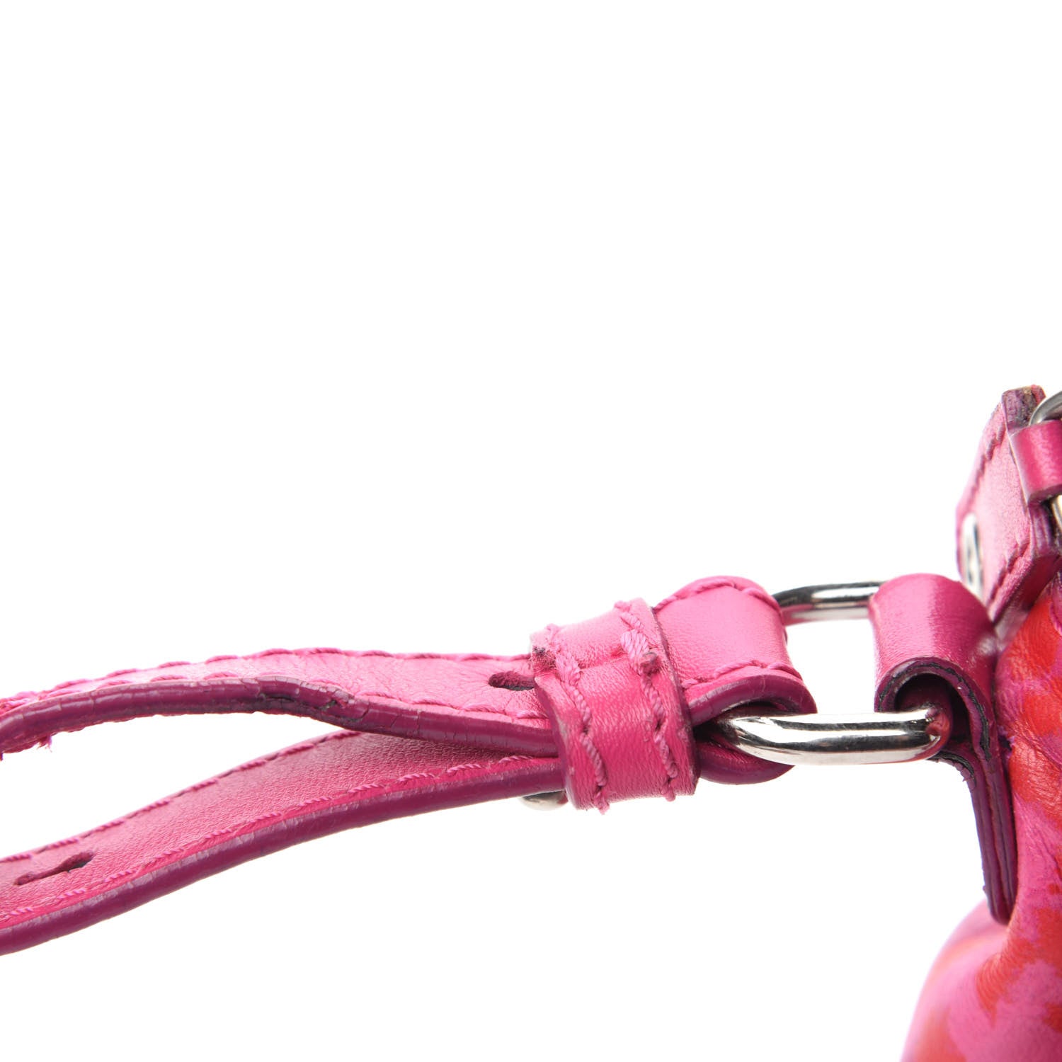 Alexander McQueen Calfskin Leopard Print Small Skull Padlock Zip Around Tote Pink 14 of 20